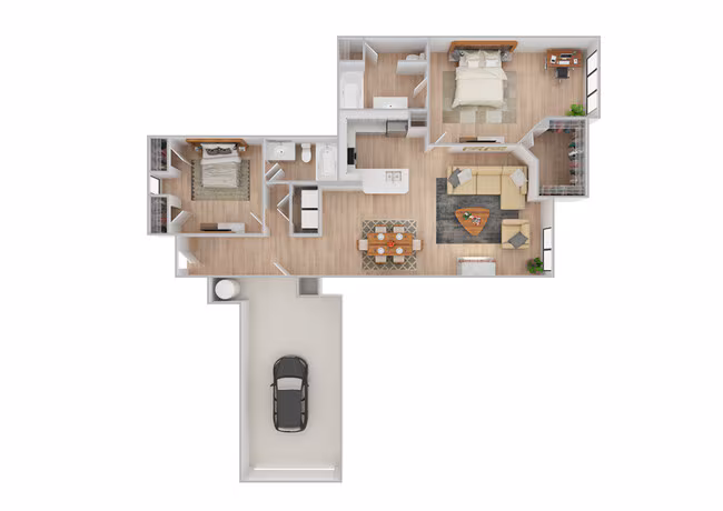 2 Beds • 2 Bath 0505 floor plan